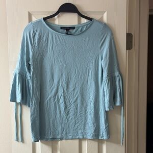 White House Black Market Light Blue Long Sleeve Top